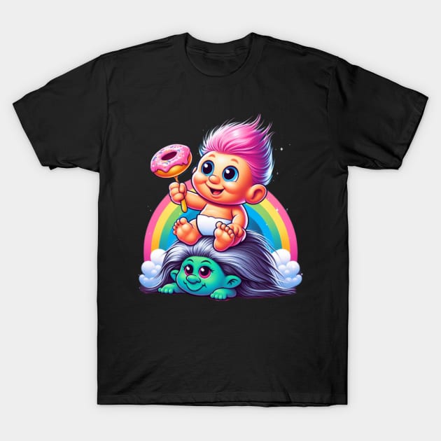 Baby Troll Donut T-Shirt by Donut Duster Designs